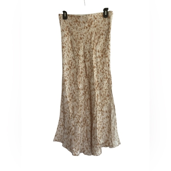 J. Crew Dresses & Skirts - J Crew Y2K Animal Print Slip Skirt with Side slits Beige/White Size Small